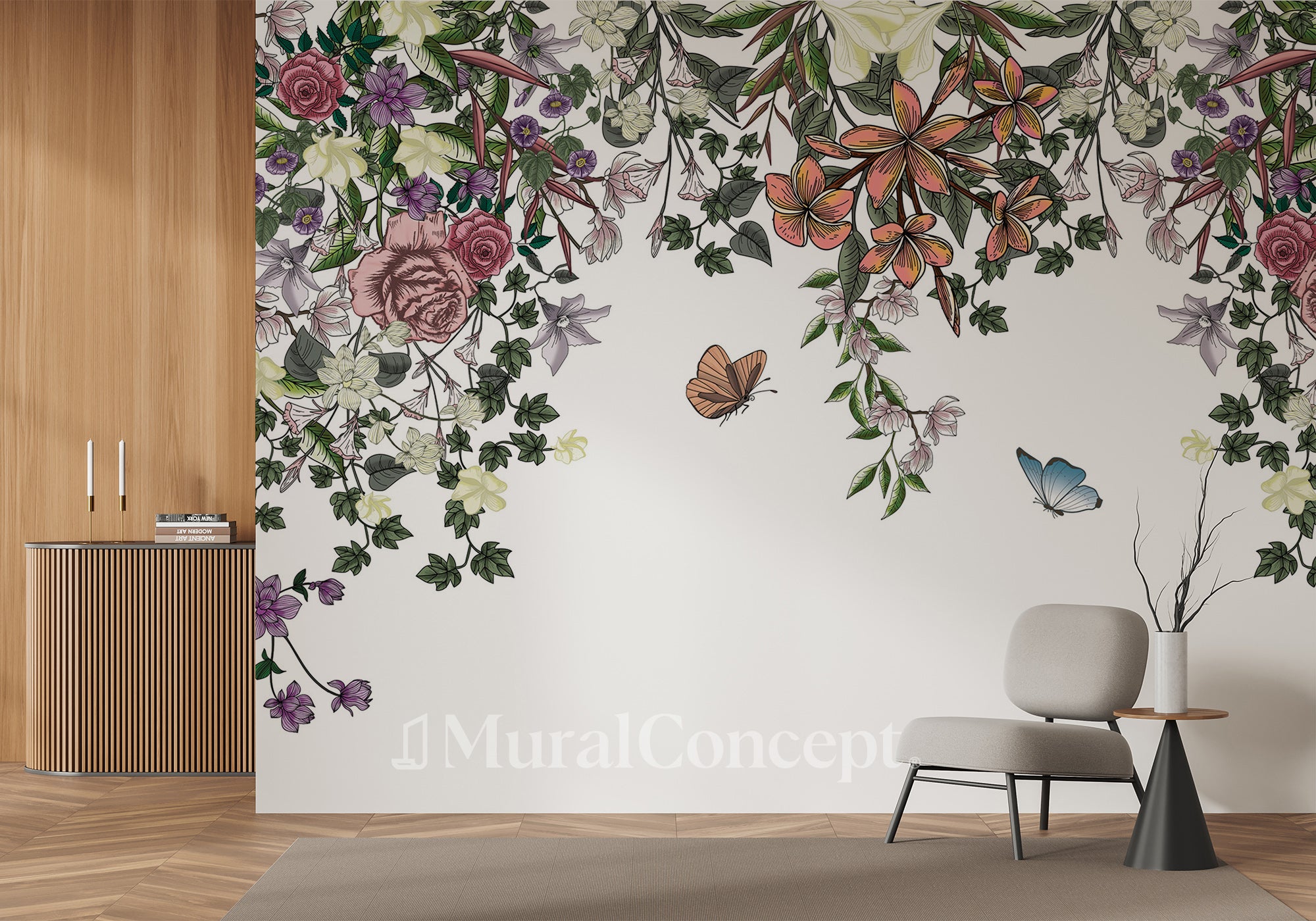 Papier peint panoramique fleur Spring Floral - panoramique français