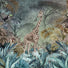 Papier peint girafe somptueuse, mural concept, tendance