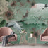 Papier peint grues japonaises, mural concept, tendance