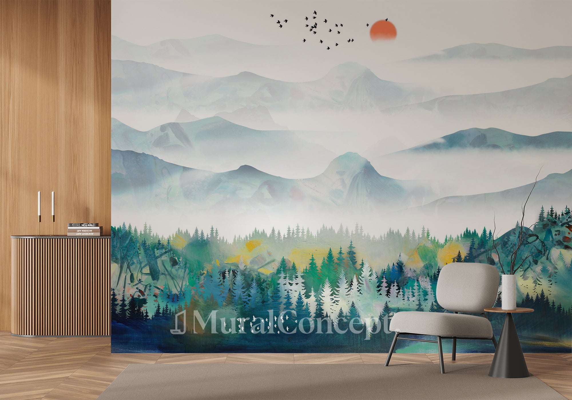 Papier peint Mountain & Scandinave - panoramique français