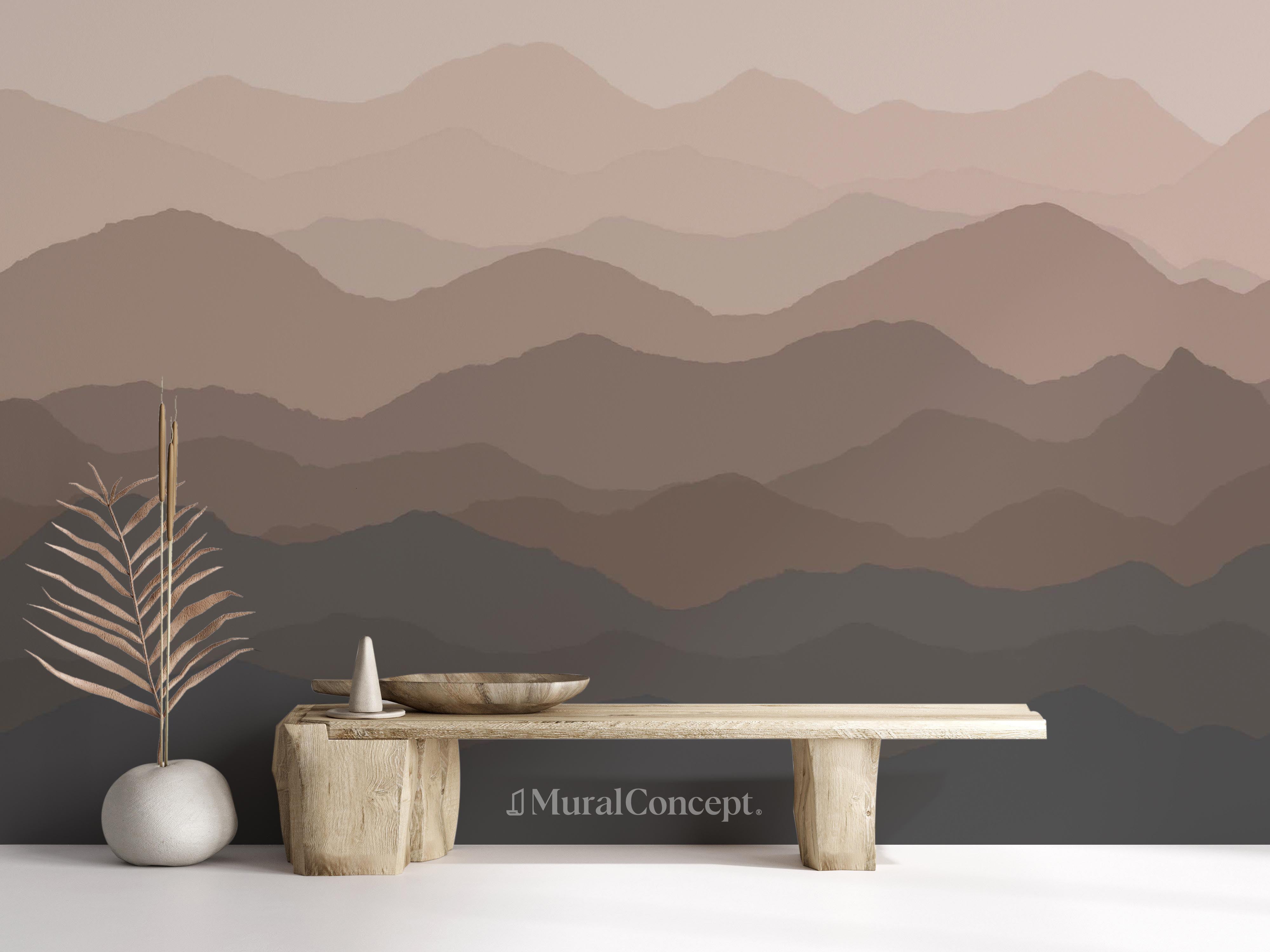 Papier peint panoramique dunes terracotta - panoramique français