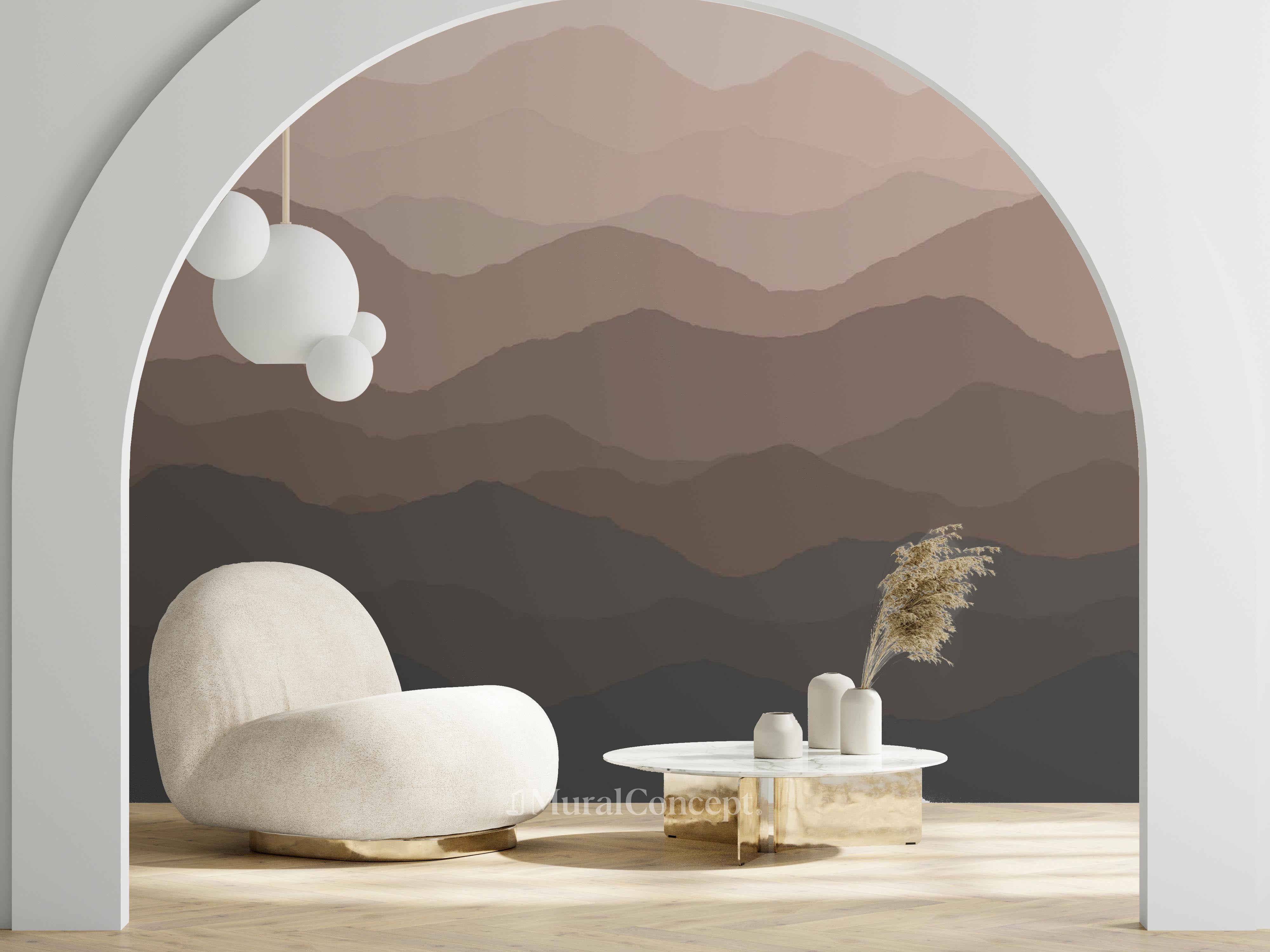 Papier peint panoramique dunes terracotta - panoramique français