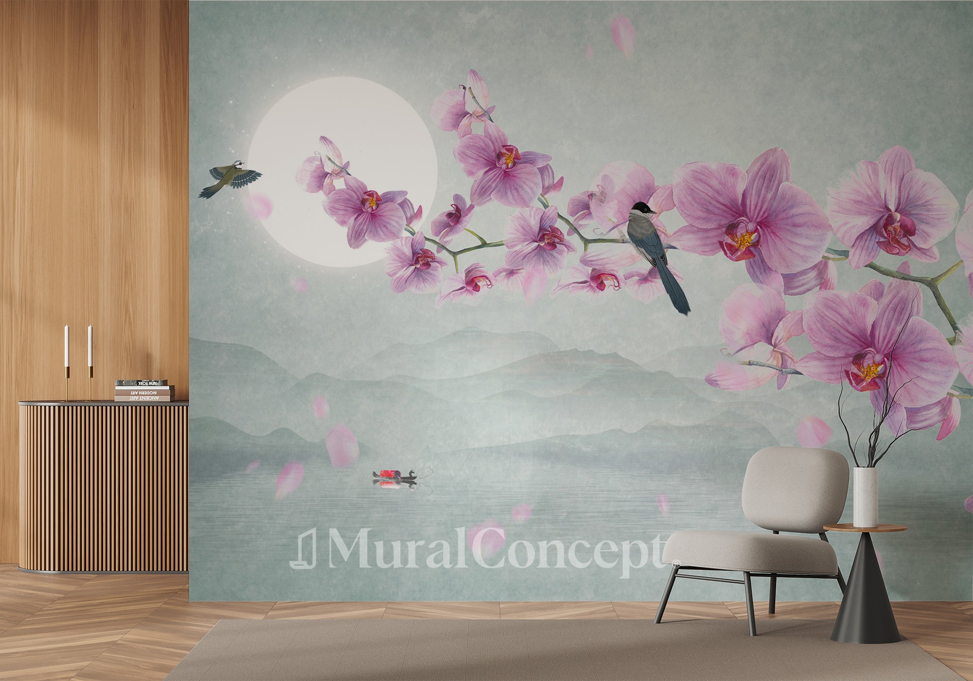 Papier peint panoramique intissé Orchidée - panoramique français