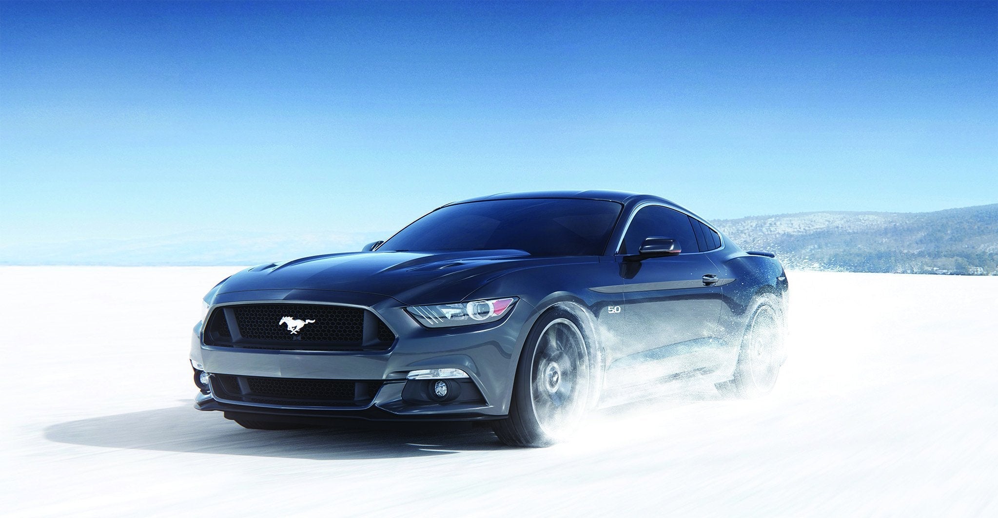 Papier peint panoramique voiture circuit glace - papier peint sur mesure francais - muralconcept