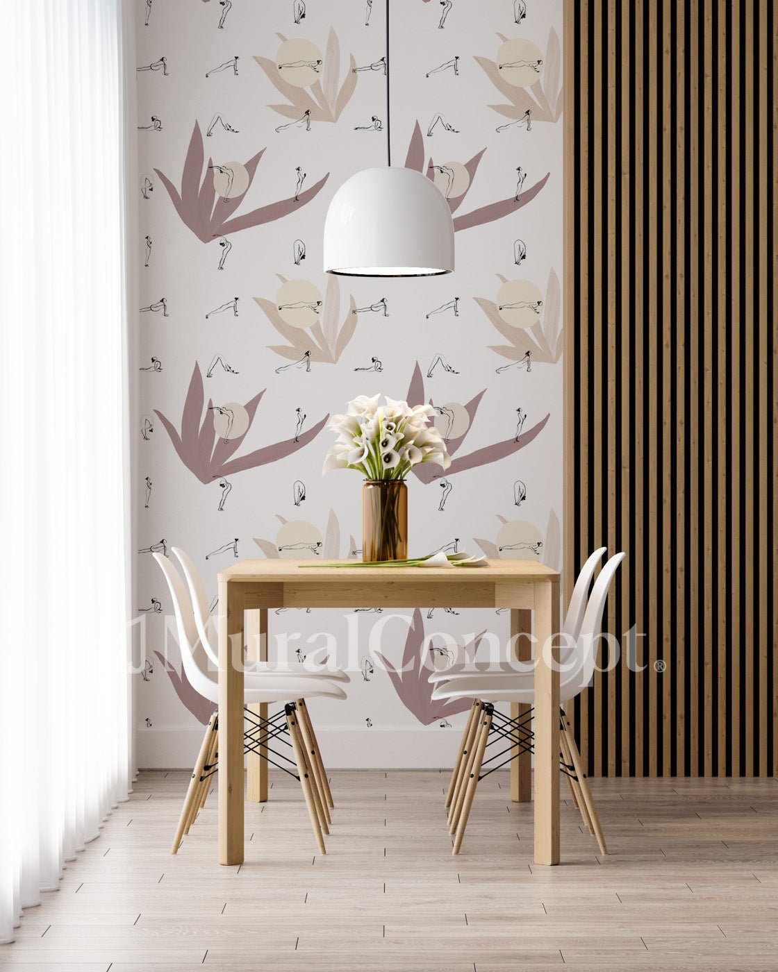 Papier peint yoga lotus - panoramique français