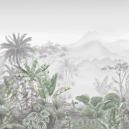 Papier peint tendance tropical vert, XXL, tendance