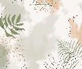 Papier peint panoramique aquarelle végétale