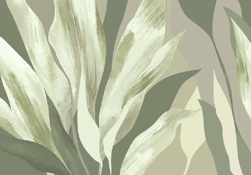 Papier peint étoffe vert, XXL, tendance