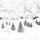 Papier peint Aiguilles d'Arves, XXL, tendance