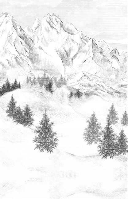 Papier peint montagne sommets de Chamonix
