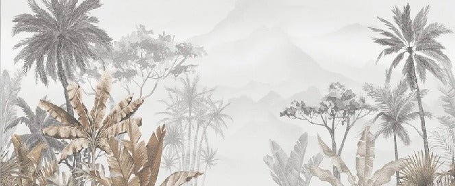 Papier peint tendance tropical sepia