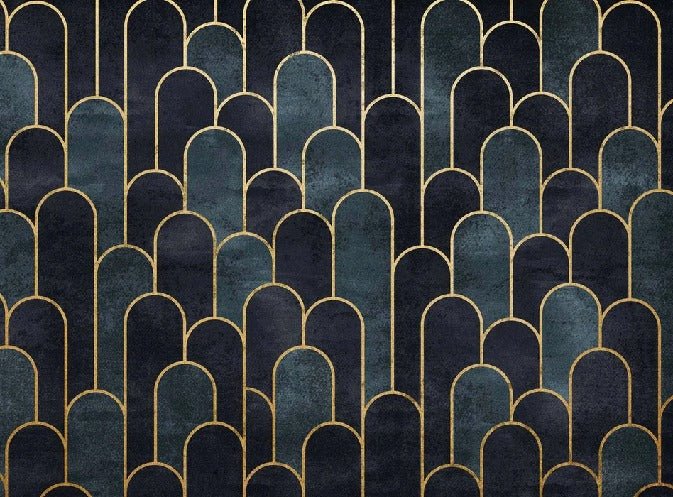 Papier peint dark blue chic, XXL, tendance