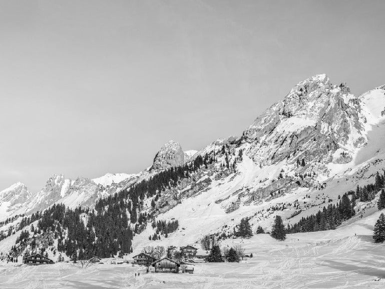Papier peint panoramique chalet alpage, XXL, tendance