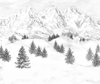 Papier peint montagne sommets de Chamonix