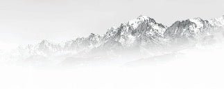 Papier peint Mont Blanc dans la brume noir et blanc