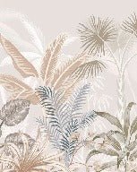 Papier peint panoramique jungle terracotta