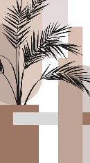 Papier peint panoramique géométrique terracotta, XXL, tendance