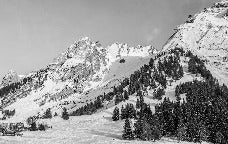 Papier peint panoramique chalet alpage