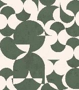 Papier peint rétro forme graphique vert, XXL, tendance