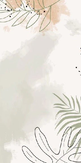 Papier peint panoramique aquarelle végétale, XXL, tendance