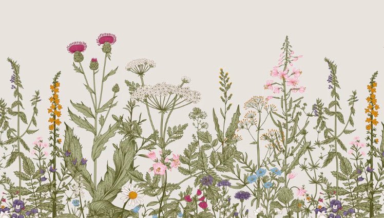 Papier peint bistrot botanique folk romantique, XXL, tendance