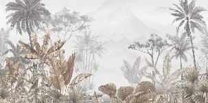 Papier peint tendance tropical sepia