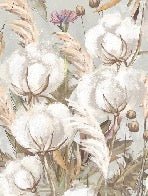 Papier peint panoramique fleur coton