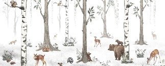 Papier peint animaux printemps forêt, XXL, tendance