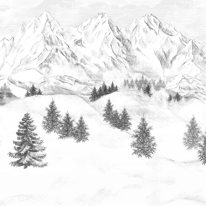 Papier peint montagne sommets de Chamonix