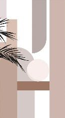 Papier peint panoramique géométrique terracotta, XXL, tendance