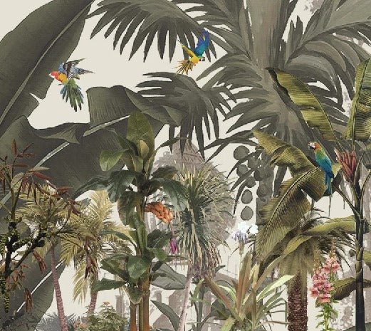 Papier peint panoramique Jungle bananier exotique