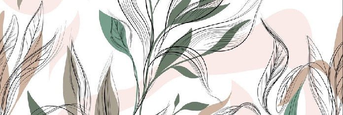 Papier peint panoramique fleur graphique