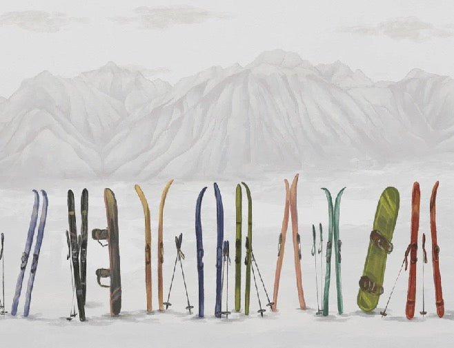 Papier peint ski à Courchevel, XXL, tendance
