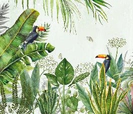 Papier peint Jungle oiseau exotique, XXL, tendance