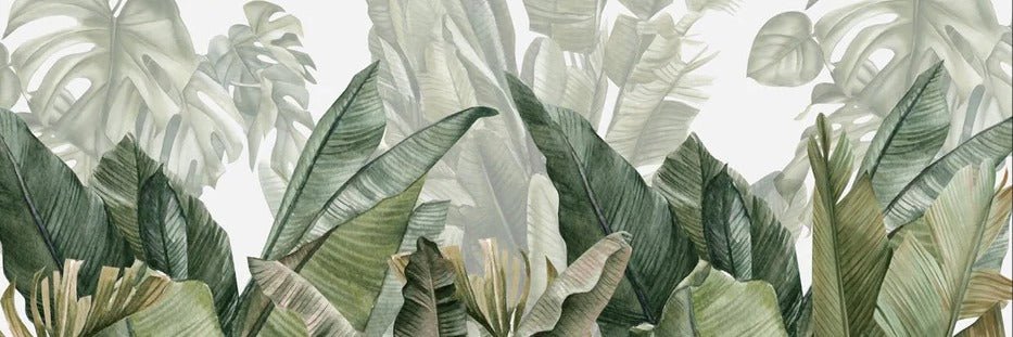 Papier peint panoramique bananier vert