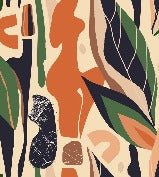 Papier peint mur végétal abstrait