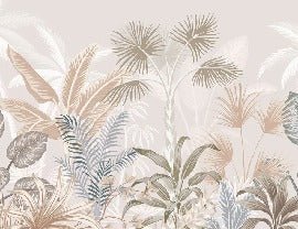 Papier peint panoramique jungle terracotta