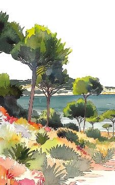 Papier peint panoramique air estival