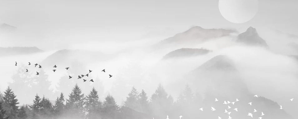 Papier peint brume mystique mountain, XXL, tendance