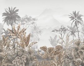 Papier peint tendance tropical sepia