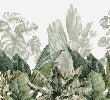 Papier peint panoramique bananier vert