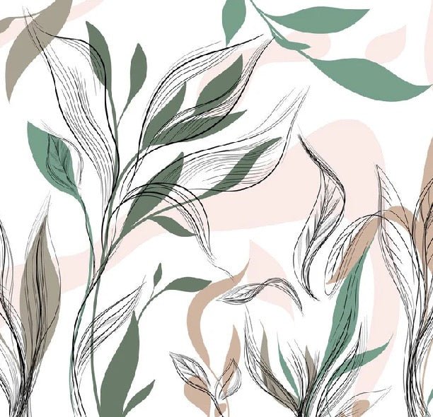 Papier peint panoramique fleur graphique