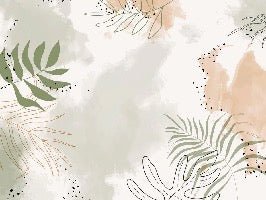Papier peint panoramique aquarelle végétale