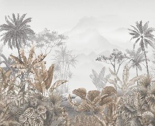 Papier peint tendance tropical sepia