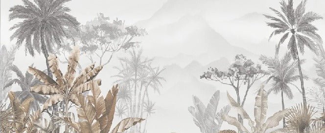 Papier peint tendance tropical sepia