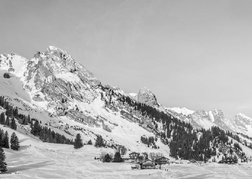 Papier peint panoramique chalet alpage