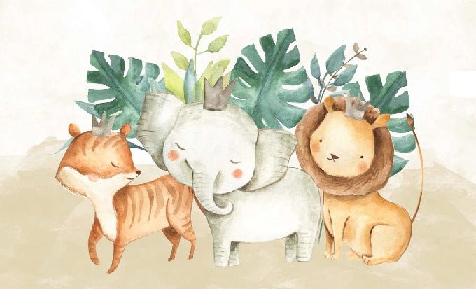 Papier peint panoramique Bébé Animaux, XXL, tendance