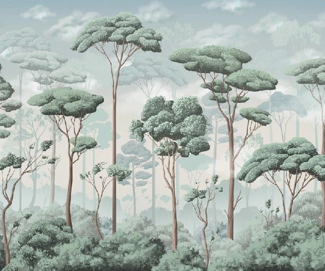 Papier peint panoramique pinède volupté