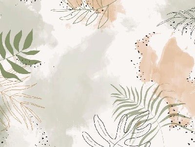 Papier peint panoramique aquarelle végétale