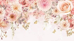 Papier peint Mademoiselle floral